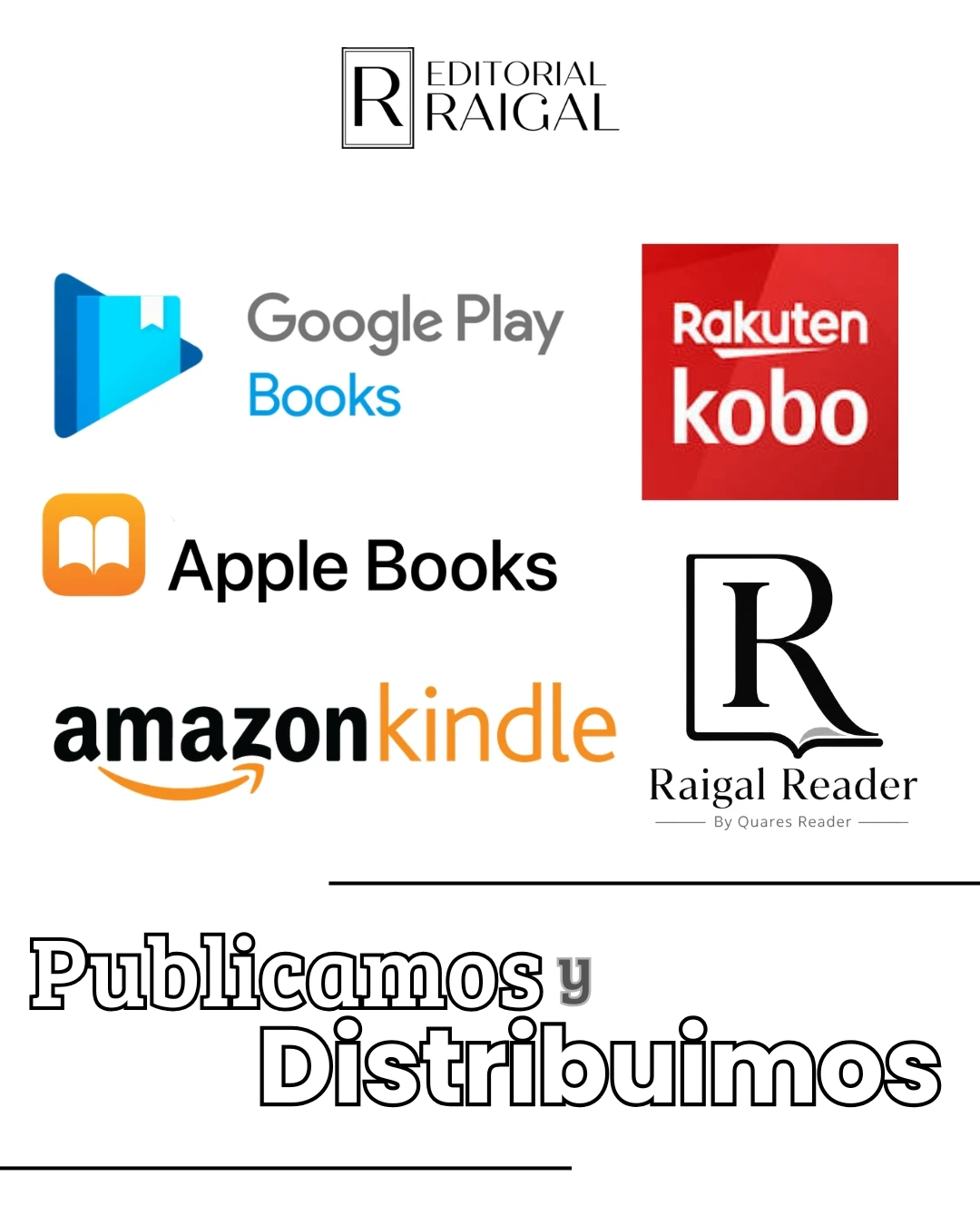 Publicación de ebooks en Amazon, Apple Books, Google Play y Kobo